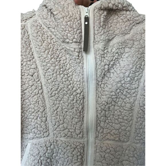 Prana Cream Sherpa Teddy Hoodie Jacket - Picture 5 of 8